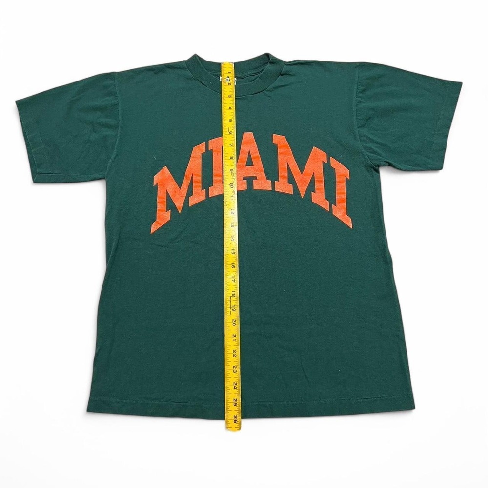 True Fan T-Shirt Mens XL Green Miami Hurricanes Vintage Y2K Collegiate Tee - Picture 2 of 6